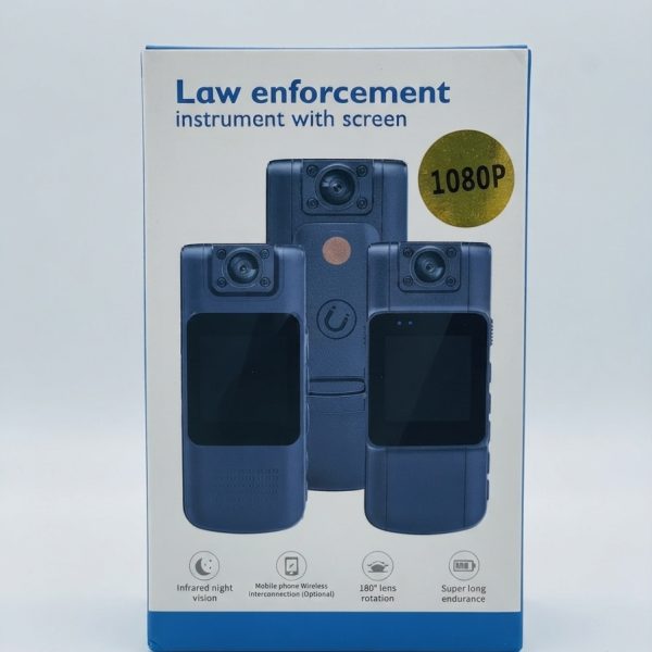 Law Enforcement Body Camera Instrument with Screen and 1080P Resolution