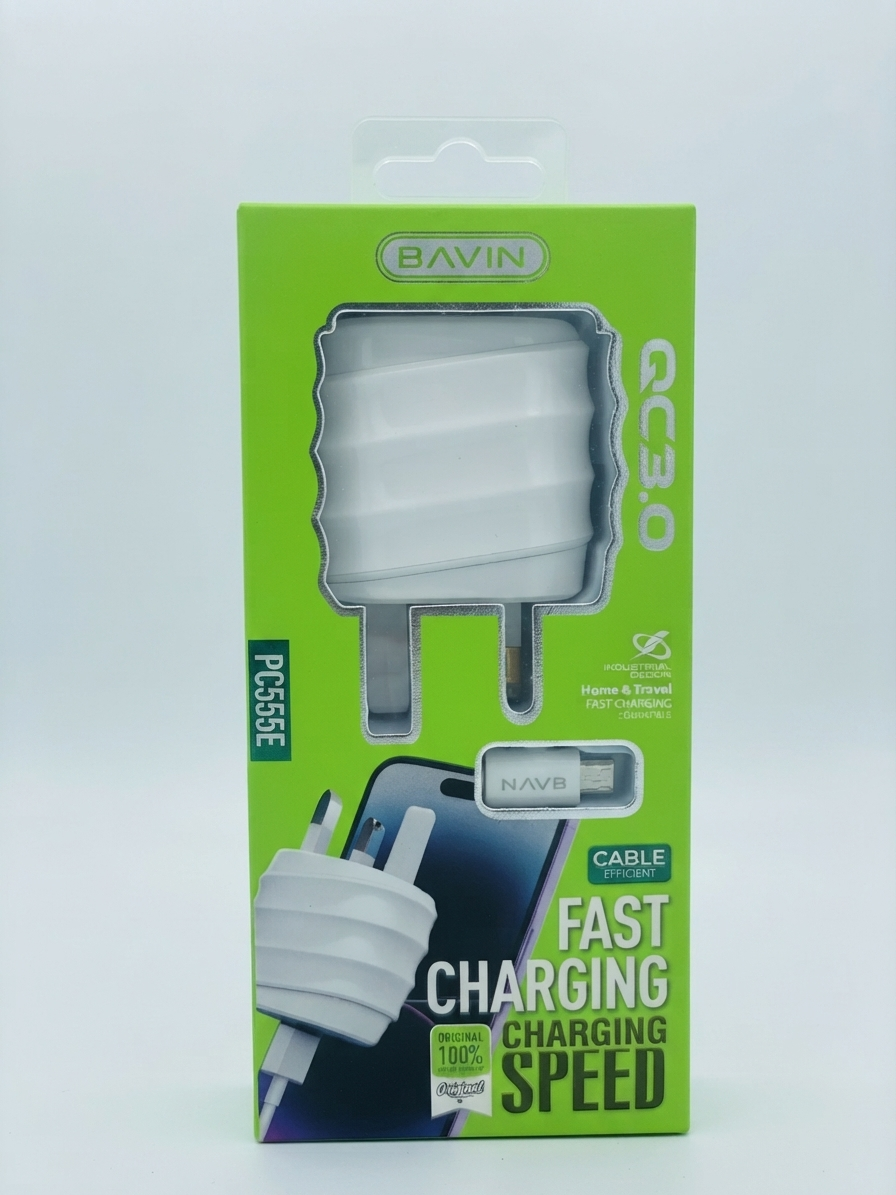 Gemini_Generated_Image_hj6ynhhj6ynhhj6y BAVIN PC555E Micro USB Charger (with QC3.0 Fast Charging) - Image 1