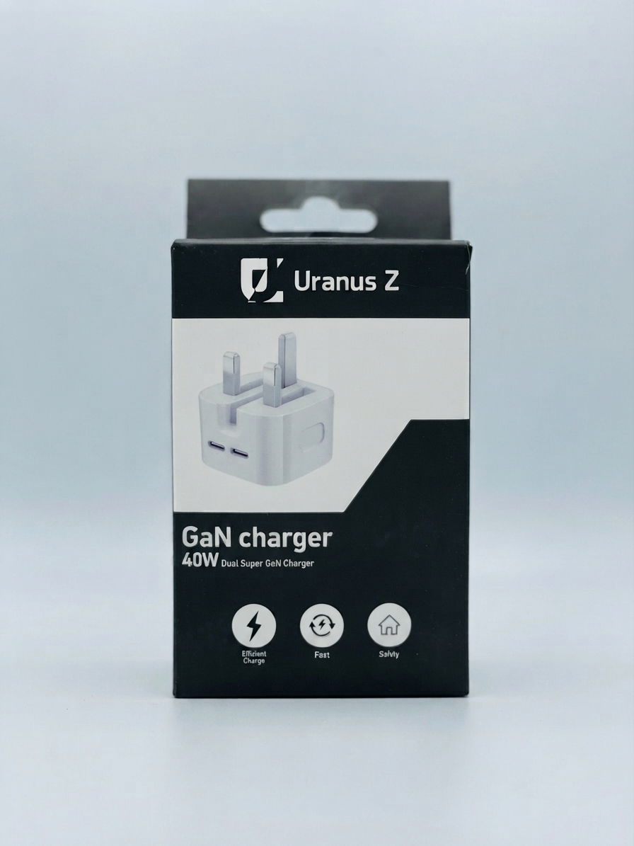 Gemini_Generated_Image_kywlnxkywlnxkywl Uranus Z 40W Dual Port GaN Charger - Image 1