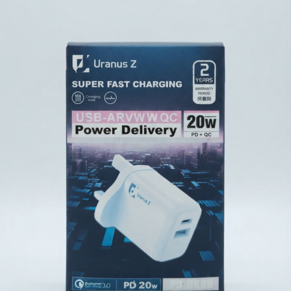 Uranus Z 20W Super Fast Charging Adapter (PD + QC)