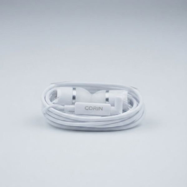 CORIN In-Ear Wired Earphones with 3.5mm Jack (White)
