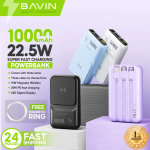 BAVIN PC1066 10000mAh 22.5W Portable Powerbank Fast Charging w/ Built-In Cable & Free Magnetic Ring - Image 4