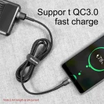 Baseus 1Meter Cafule USB For Type-C 3A Gray+Black Cable – CATKLF-BG1 - Image 2
