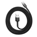 Baseus 1Meter Cafule USB For Type-C 3A Gray+Black Cable - Image 3