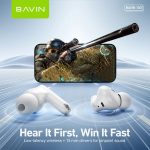 BAVIN BA100 TWS Bluetooth Hi-Res Audio Earbuds w/ Touch Control & AI Smart QR Code Earphone Key - Image 6