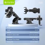 BAVIN PS73 Universal Car Mount Phone Holder Flexible Mount 360 Head Rotation w/ Suction Cup - Image 3