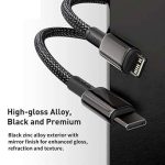 Baseus Tungsten Gold Fast Charging Data Cable Type-C to iP PD 20W 1m Black - Image 5