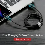 Baseus 1Meter Cafule USB For Type-C 3A Gray+Black Cable – CATKLF-BG1 - Image 6