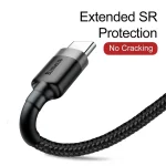 Baseus 1Meter Cafule USB For Type-C 3A Gray+Black Cable – CATKLF-BG1 - Image 8