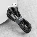 Baseus 1Meter Cafule USB For Type-C 3A Gray+Black Cable - Image 2