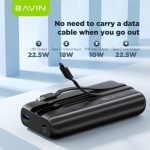 Bavin PC1030S · 20000mah large capacity  · With type c ios charging cable  · Digital display  · 22.5W fast charging - Image 2