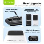 Bavin PC1030S · 20000mah large capacity  · With type c ios charging cable  · Digital display  · 22.5W fast charging - Image 3