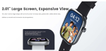 Mibro C4 Square HD Screen Smart Watch - Black - Image 4