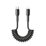 JOYROOM SA38-CL3 30W Coiled Fast Charging Data Cable for Car (Type-C to Type-C/PD) 1.5m-Black - Image 2