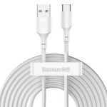 Baseus Simple Wisdom Data Cable Kit 150cm USB to Type-C 5A 2Pcs/Set - White - Image 9
