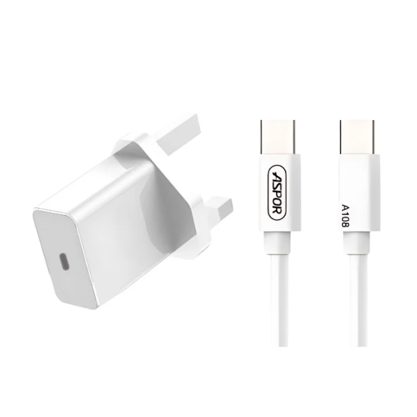 Aspor A808 20W Type-C To Type-C Power Adapter