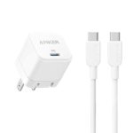 Anker B2149 20W USB-C Fast Charger with Foldable Plug + USB-C to USB-C Cable