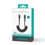 JOYROOM SA38-CL3 30W Coiled Fast Charging Data Cable for Car (Type-C to Type-C/PD) 1.5m-Black